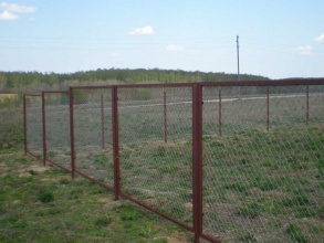 Забор из сетки рабицы в натяг секционный 12 метров фото в Лыткарино